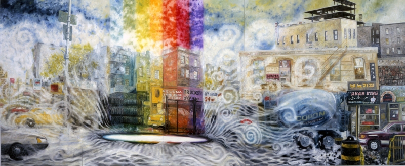 Rainbow, painted 2003, by Oscar Oiwa
